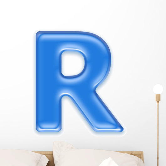 Aqua letters Wall Decal