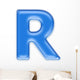 Aqua letters Wall Decal