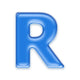 Aqua letters Wall Decal