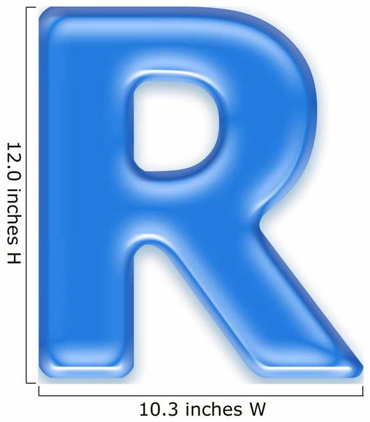 Aqua letters Wall Decal