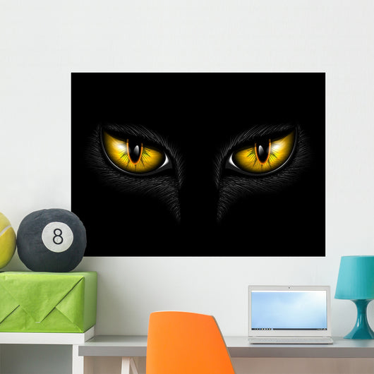 yellow cat's eye Wall Mural
