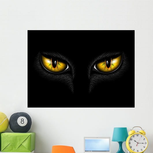 yellow cat's eye Wall Mural