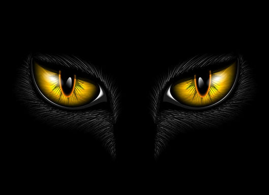 yellow cat's eye Wall Mural