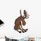Cartoon Moose Wall Decal