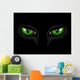 green cat eyes Wall Mural
