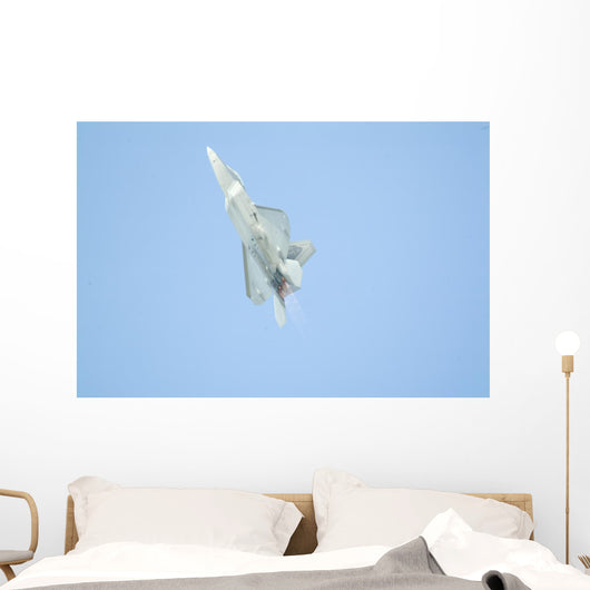 F22 Raptor Fighter on Full Afterburner Wall Mural