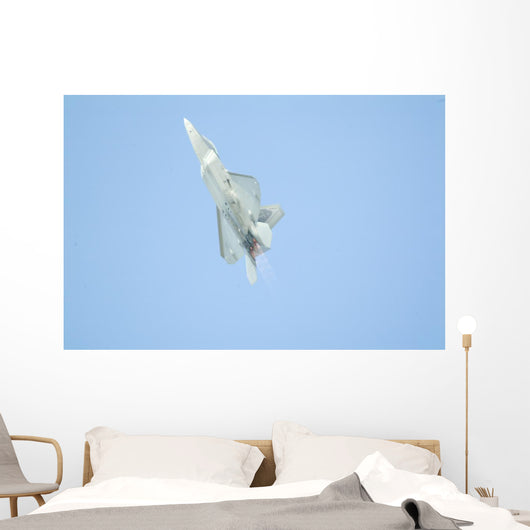 F22 Raptor Fighter on Full Afterburner Wall Mural