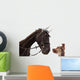 dog and horse Wall Decal