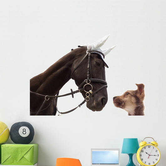 dog and horse Wall Decal