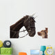 dog and horse Wall Decal