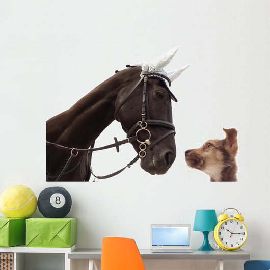 dog and horse Wall Decal