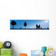 Vector silhouette of nature. Wall Mural