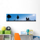 Vector silhouette of nature. Wall Mural
