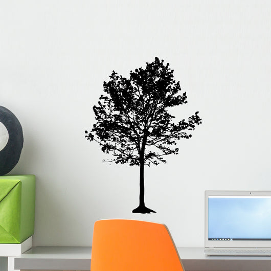 Tree Silhouette White Backgorund