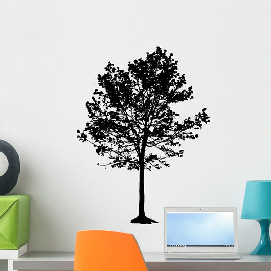 Tree Silhouette White Backgorund