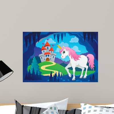 Cute Unicorn Fairy Tale shown on a wall
