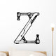 Steampunk font Wall Decal
