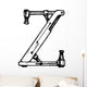 Steampunk font Wall Decal