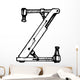 Steampunk font Wall Decal