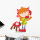 Girl talking on phone Wall Decal