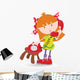 Girl talking on phone Wall Decal