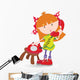 Girl talking on phone Wall Decal
