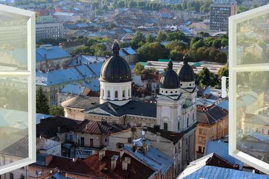 Opened Window to Roofs