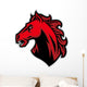 mustang head mascot Wall Decal