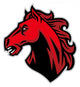 mustang head mascot Wall Decal