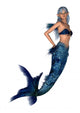 Blue Mermaid Wall Decal