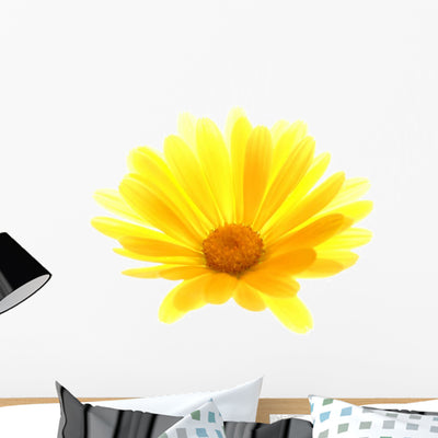 Flower Wall Decal shown on a wall