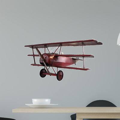 Retro Plane White shown on a wall