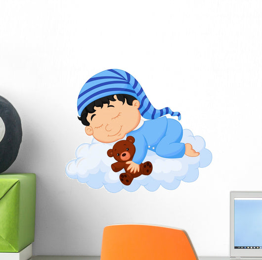 Baby Sleeping Cloud Wall Decal