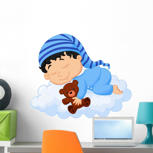 Baby Sleeping Cloud Wall Decal