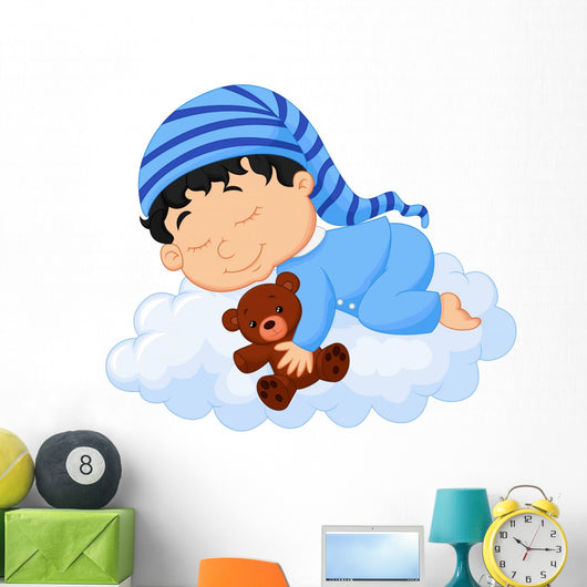 Baby Sleeping Cloud Wall Decal