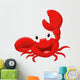 Cute Crab Cartoon Wall Decal