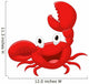 Cute Crab Cartoon Wall Decal