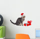 Holly Jolly Cat Wall Decal