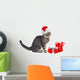 Holly Jolly Cat Wall Decal