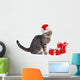 Holly Jolly Cat Wall Decal