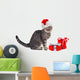 Holly Jolly Cat Wall Decal