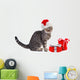 Holly Jolly Cat Wall Decal