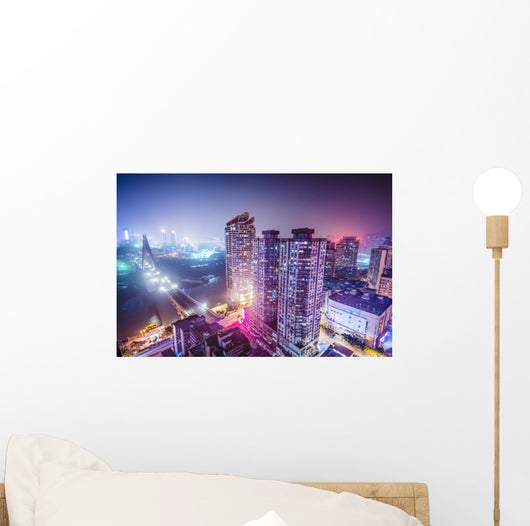 Chongqing China Downtown Cityscape Wall Decal