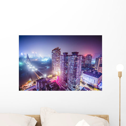 Chongqing China Downtown Cityscape Wall Decal