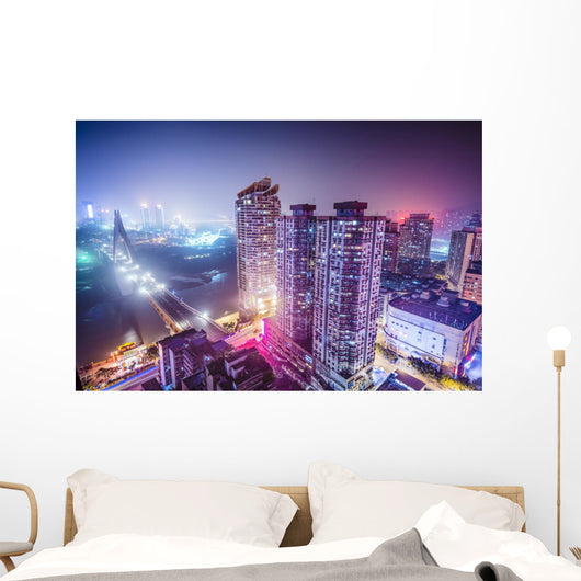 Chongqing China Downtown Cityscape Wall Decal