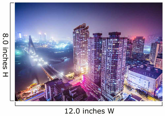 Chongqing China Downtown Cityscape Wall Decal