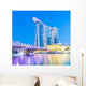 Marina Bay Sands Hotel Singapore Evening Wall Decal