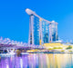 Marina Bay Sands Hotel Singapore Evening Wall Decal