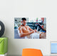 Muscular Man Training Gym Wall Decal