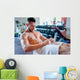 Muscular Man Training Gym Wall Decal